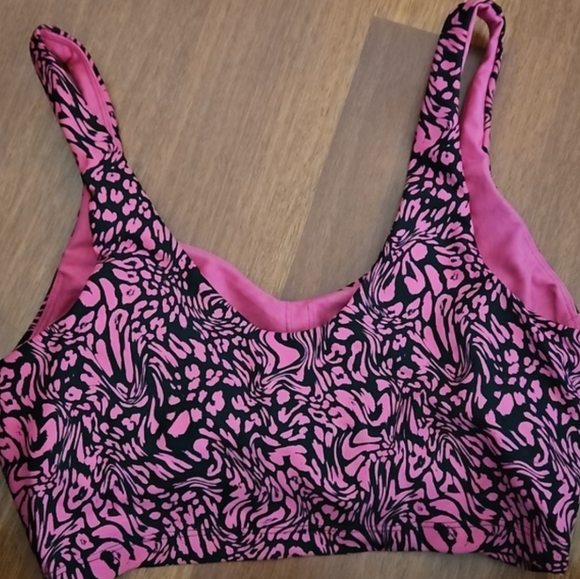 CARBON38 SET Electric Pink Swirly Leopard Print Leggings & Sports Bra~ Med, NWOT - Picture 14 of 14
